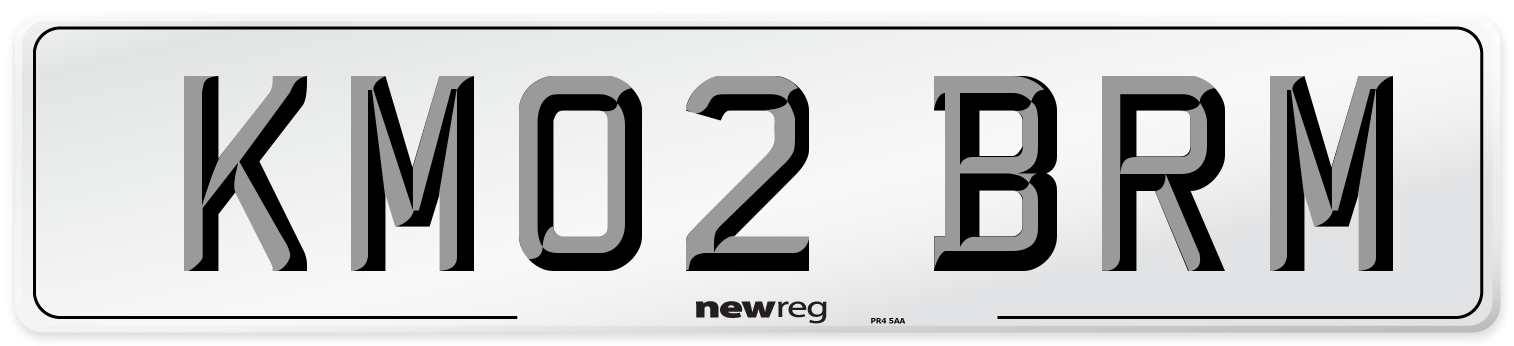 KM02 BRM Number Plate from New Reg